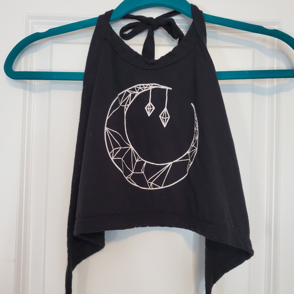 Backless tie crop top